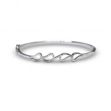 925 Silver Cubic Zirconia Bangle