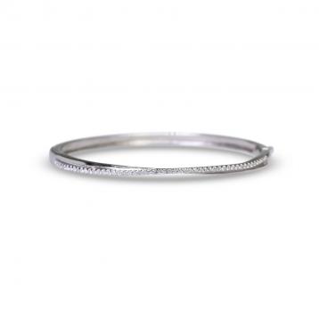 925 Silver Cubic Zirconia Bangle