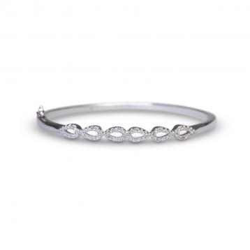 925 Silver Cubic Zirconia Bangle