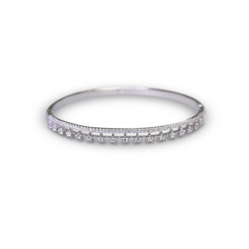 925 Silver Cubic Zirconia Bangle