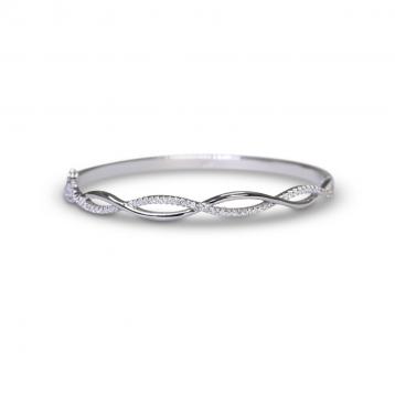 925 Silver Cubic Zirconia Bangle