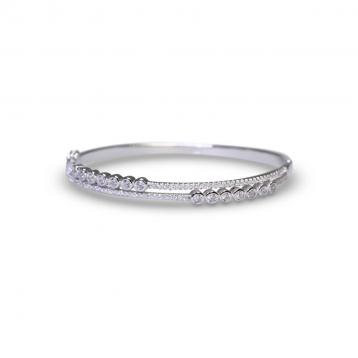 925 Silver Cubic Zirconia Bangle