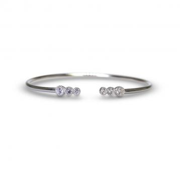 925 Silver Cubic Zirconia Bangle