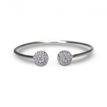 925 Silver Cubic Zirconia Bangle