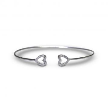 925 Silver Cubic Zirconia Bangle