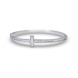 925 Silver Cubic Zirconia Bangle