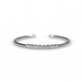 925 Silver Cubic Zirconia Bangle