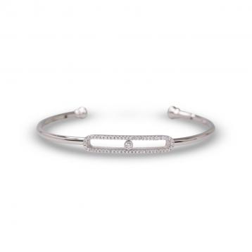 925 Silver Cubic Zirconia Bangle