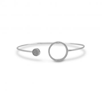 925 Silver Cubic Zirconia Bangle