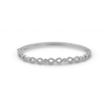 925 Silver Cubic Zirconia Bangle