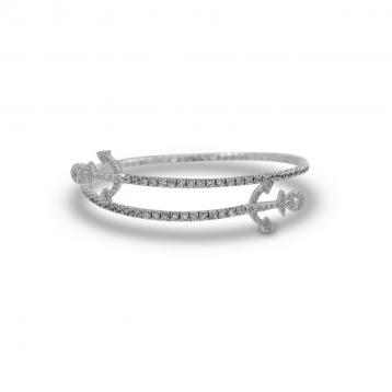 925 Silver Cubic Zirconia Bangle