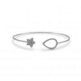 925 Silver Cubic Zirconia Bangle