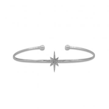 925 Silver Cubic Zirconia Bangle