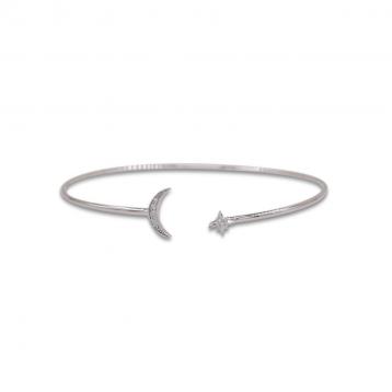 925 Silver Cubic Zirconia Bangle