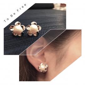 925 silver CZ fresh water pearl earring