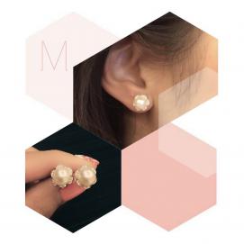 925 silver CZ fresh water pearl earring