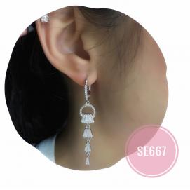 925 Silver Cubic Zirconia Earring