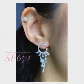 925 Silver Cubic Zirconia Earring