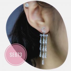 925 Silver Cubic Zirconia Earring