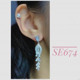 925 Silver Cubic Zirconia Earring